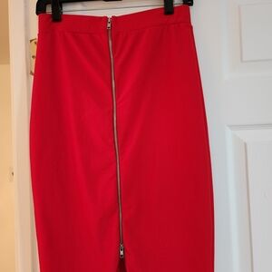 Missguided Red Pencil Skirt